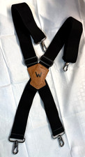 WELKINLAND 2Inch-Wide Heavy Duty Work Suspenders for Men Black Adjustable