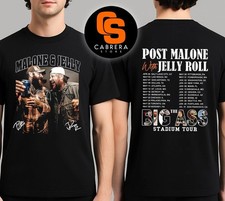 Post Malone Jelly Roll 2025 Tour Big Ass Stadium T-Shirt