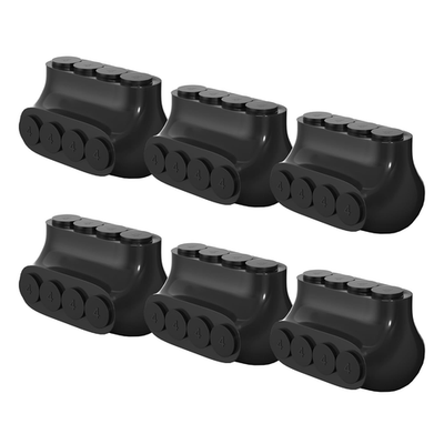 #ad 4 Port Insulated Multi Tap Connector 4 14 AWG Black Multi Splice Connector Alumi $64.23