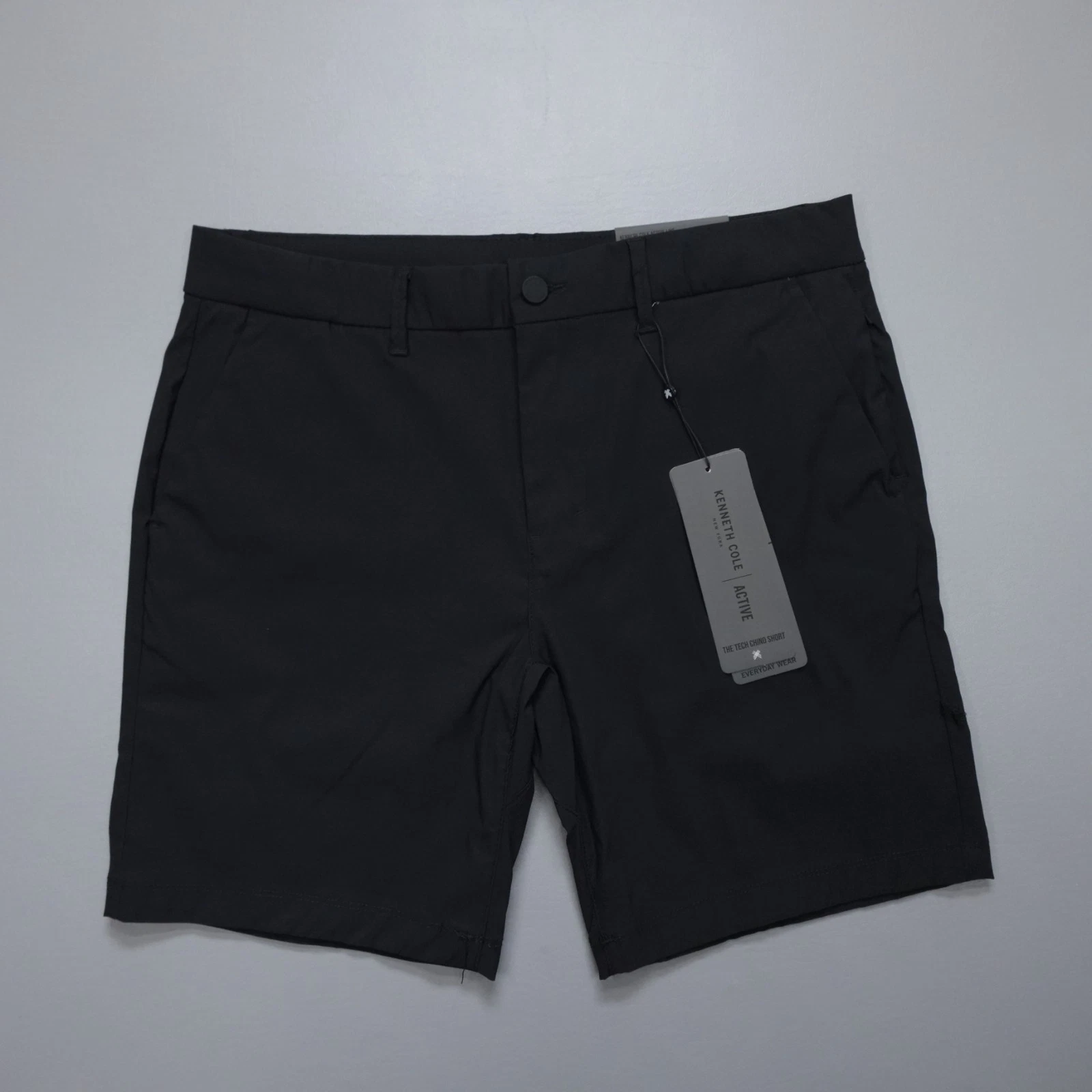 Kenneth Cole The Tech Chino Shorts Nylon Stretch DWR Lightweight Black