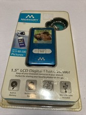 Digital Photo Viewer by Merkury Innovations Portable LCD w/ Key Chain Blue Gift