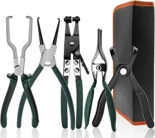 5Pcs Fuel Line Disconnect Pliers Tool Set, Hose Remover, Filter Black 