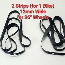 2 Strips - 26" 12mm Bike Tire Spoke Tube Protector Rubber Rim Strip Wheel 26x12