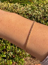 Champagne Diamond Tennis Bracelet | 9ct Yellow Gold | 1.26ct