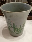 Antique Bauer Signed Pottery Southwest Cactus Theme Tumbler 4 Inches