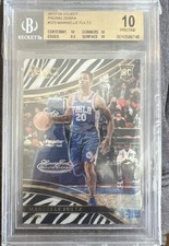 2017 Select Markelle Fultz Zebra Courtside BGS 10 Pristine Rookie RC