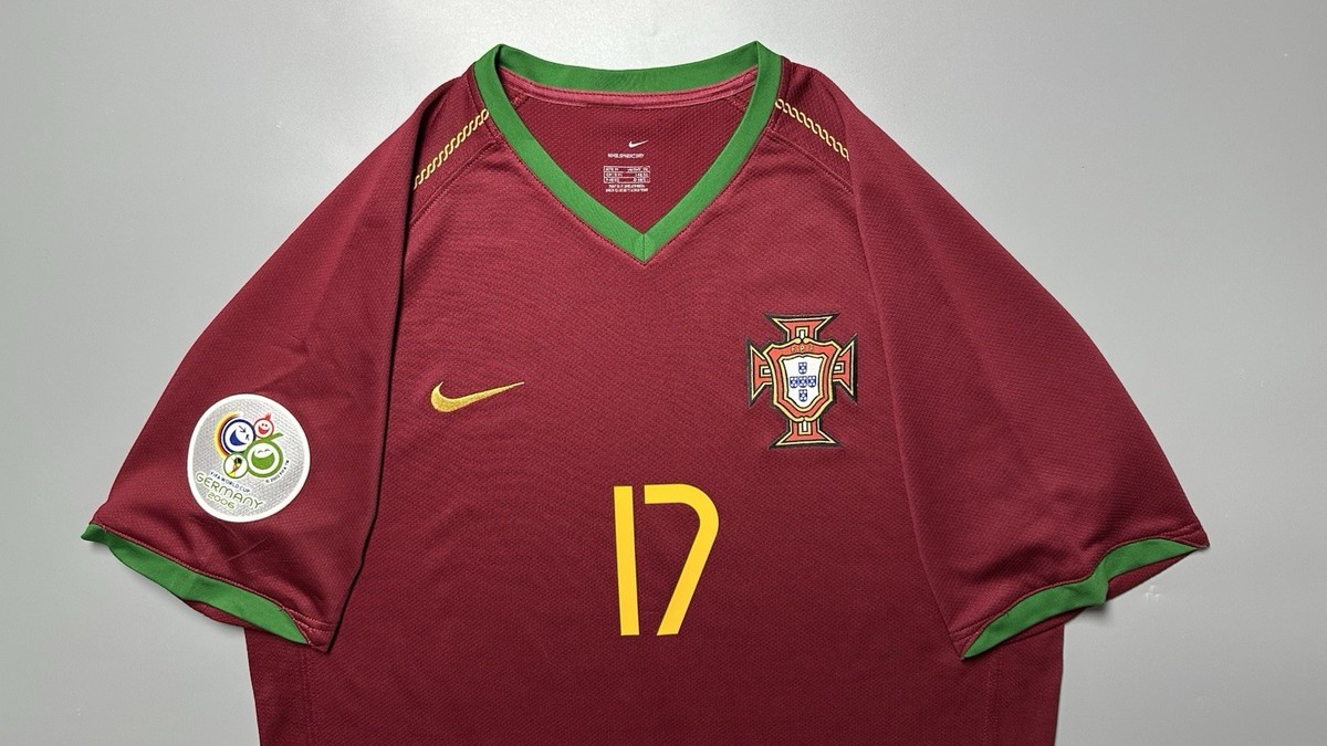 PORTUGAL NIKE 2006 WORLD CUP SOCCER HOME JERSEY #17 RONALDO SIZE