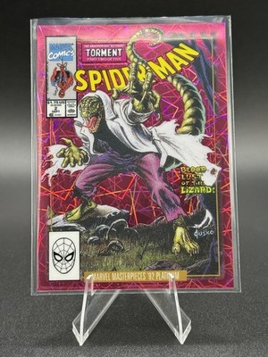 2024 Marvel Masterpieces '92 Platinum Lizard #41-V Variant Pink Lasers /692