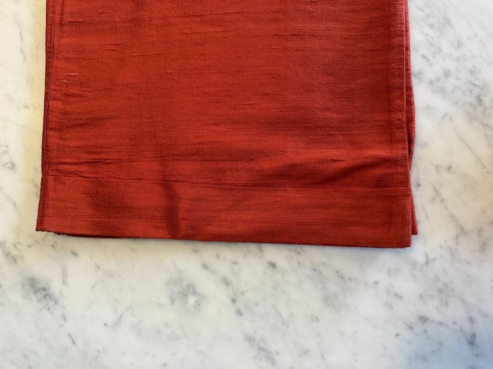 Pantalones de vestir Julia Amory para mujer Julia Dupioni seda pierna ancha rojo ladrillo talla M Foto 4 de 4