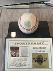 Bob Feller HOF Autograph Thumbprint Baseball Cleveland Indians Baseball COA