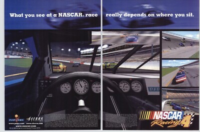 NASCAR Racing 4 PC Car Racing Video Game Art 2000 Vintage Print Ad | eBay