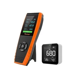 Temtop 8-in-1 Air Quality Monitor Detector PM2.5/10/AQI/HCHO T&H, LKC-1000S+2ND