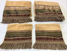 CROSCILL Carrington Fringed Striped Cinnamon 4 Towels