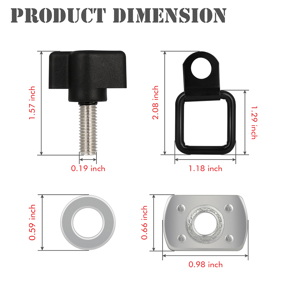 Universal Easy On Off Hard Top Fasteners Nuts Bolts For Jeep Wrangler YJ TJ JK
