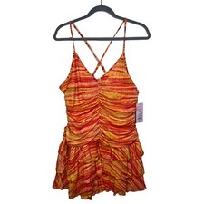 Wild Fable Target Dress Mini Orange Beach Coverup Y2K Inspired Flowy Festival