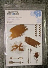 Creative Memories Copper Canyon Foiled Rub On Transfers -35 Transfers - 2024 new