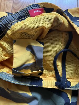 Used Supreme Warm Up Pants Camo Yellow Medium FW 2017 Brooklyn Box