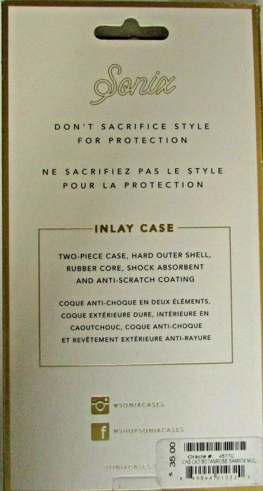 Nuevo-Funda con incrustación Sonix Lenntek Samsung Galaxy Note 4- Rosa botánica Foto 3 de 4