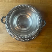 Vintage Wilcox 7075 Silver Plated Chip and Dip Bowl and Tray