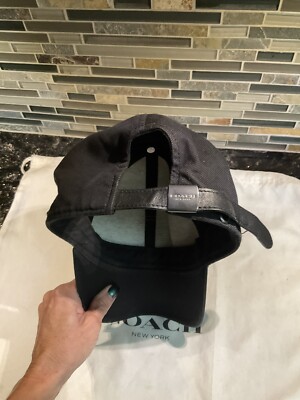 COACH Black Varsity Baseball Hat Cap CB698 | eBay