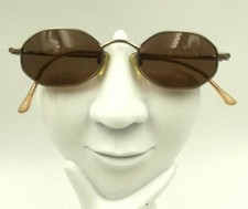 Vintage Variations Rem Brown Metal Oval Geometric Sunglasses FRAMES ONLY