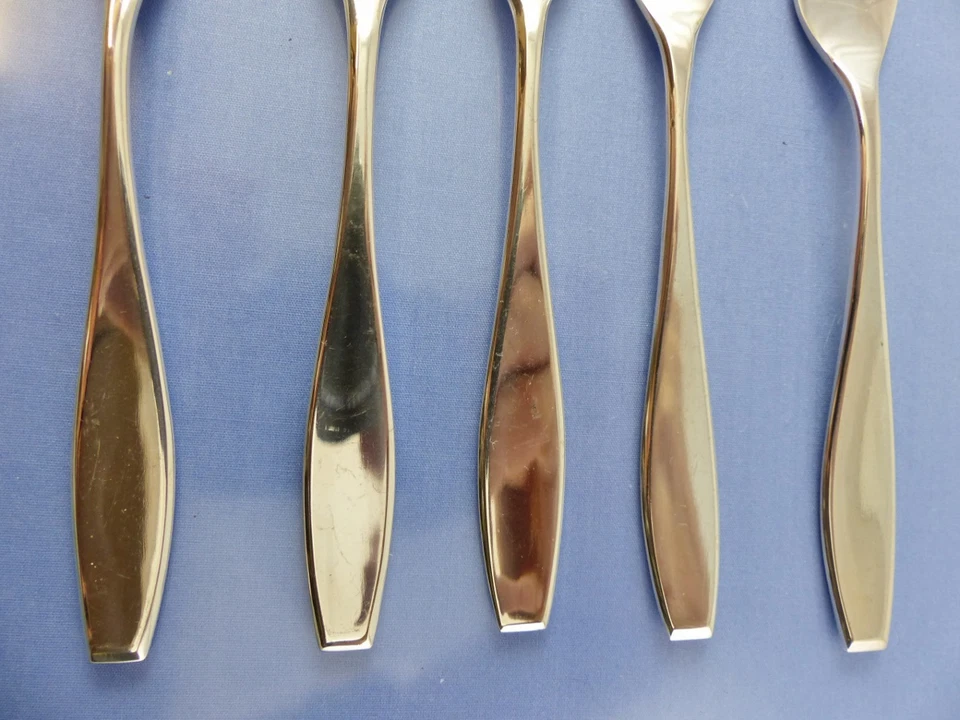 unknown PLAIN PASTRY or PIE FORK SET OF 5 .800 BY BG GERMANY - Image 2 of 4