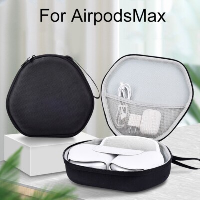 Schwarze EVA Kopfhörer Hülle für AirPods Max mit zusätzlicher Aufbewahrungstasche