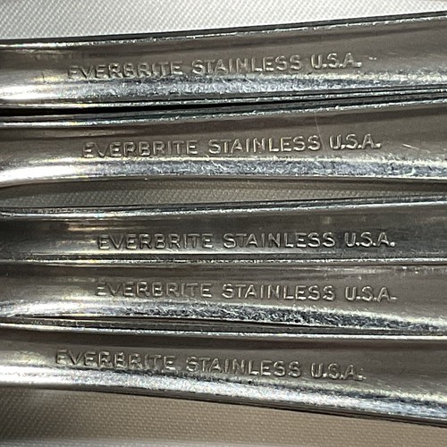 30 Pc Vintage Everbrite FAVORITE Stainless Steel Flatware Set USA MCM - Picture 21 of 21