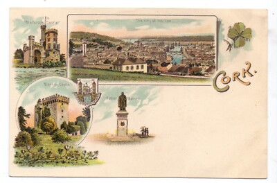 CORK c1905 CHROMSTIL PPC MIT VIER SZENEN - UNBENUTZT