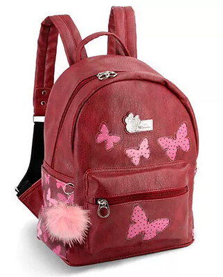 minnie, rucksack bordeauxrot 30x35x17 cm