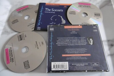 SHAKESPEARE THE SONNETS 3 CD NAXOS READ BY ALEX JENNINGS NEW CAMBRIDGE 3 HRS