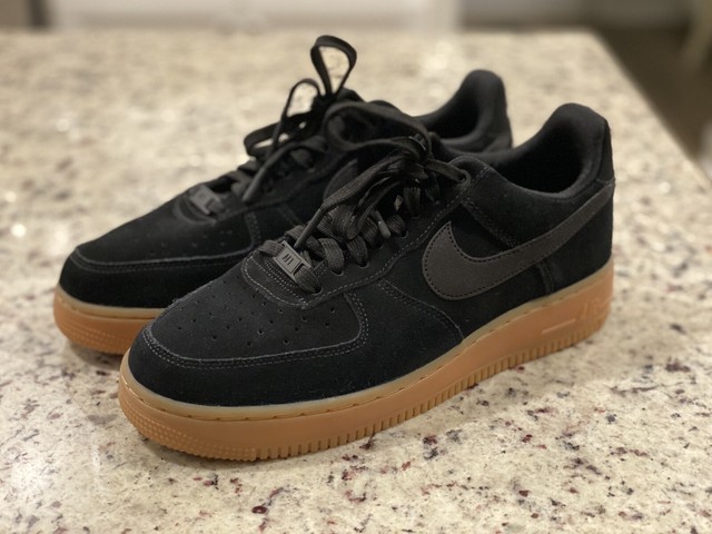 Nike Air Force 1 AF1 LV8 Suede Black Gum Bottom AA1117-001 Size 7.5 NEW | eBay