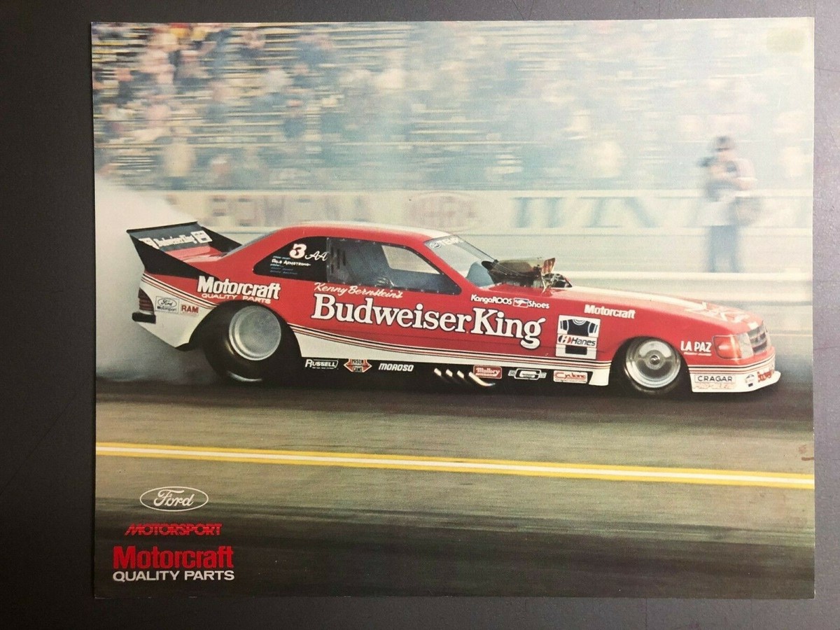 1984 Ford Tempo Kenny Bernstein NHRA Funny Car Collector Card RARE