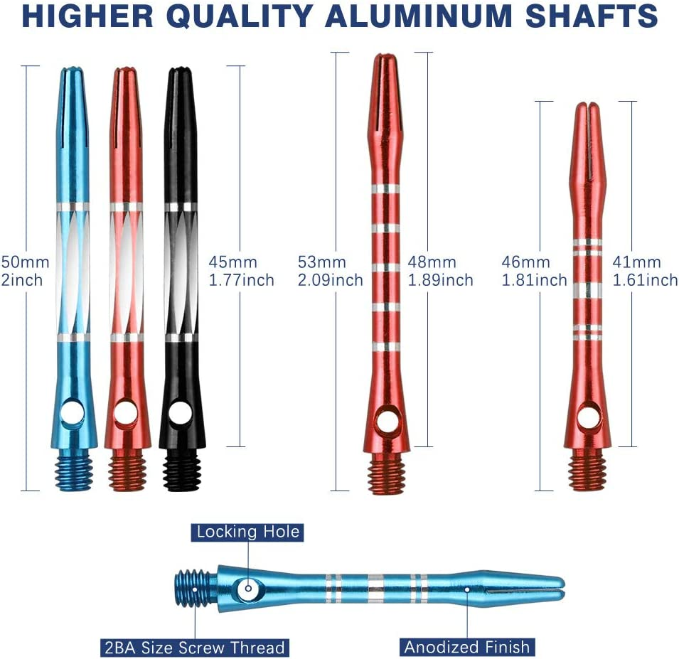 Dart Accessories Kit Including Aluminum Dart Shafts,Dart Flights