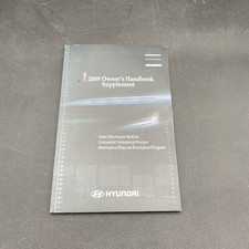 2009 HYUNDAI ELANTRA ACCENT TIBURON SONATA OWNERS HANDBOOK SUPPLEMENT MANUAL