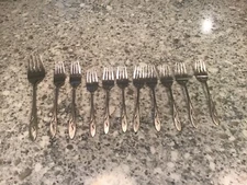 Lot of 11 Oneida EMBER GLOW Oneidacraft Deluxe FORKS 1 Serving-2 Dinner-8 Salad