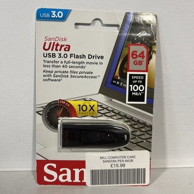 SanDisk Ultra USB 3.0 Flash Drive - 64GB