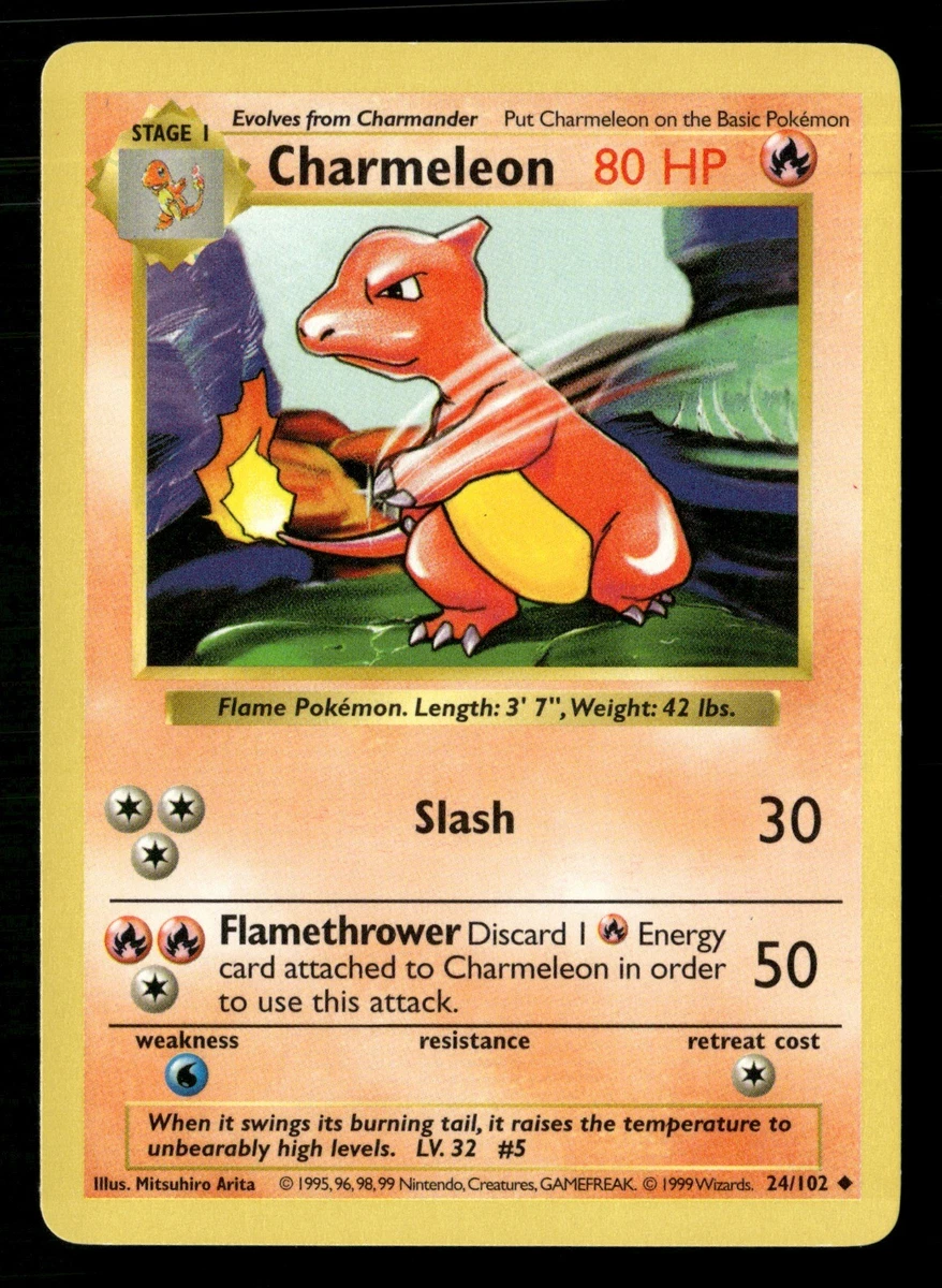 Charmeleon Pokémon TCG Shadowless Individual Collectible Card Game