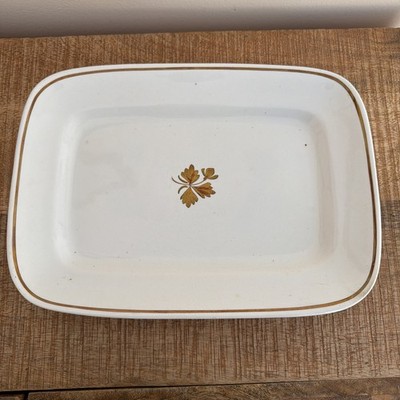 Large Tea Leaf Serving Platter Alfred Meakin England Ironstone 14X10