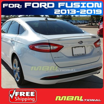 For 13-19 Ford Fusion on Trunk Rear Spoiler Lip Color Painted UG WHITE PLATINUM