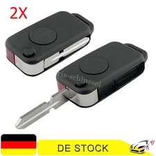 2X Ersatz Klapp Schl&uuml;ssel Geh&auml;use f&uuml;r Mercedes E S SL Klasse W124 R129 W140 W202