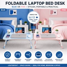 Laptop Table Bed Sofa Tray Foldable Portable Lap Desk Stand for Work & Breakfast