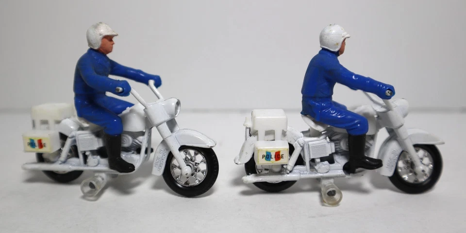 Vintage Playart Highway Patrol Set Porsche Police Car & 2 Harley Motorcycles MIB - Image 4 of 4