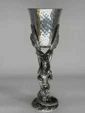 Fellowship Foundry Pewter Dragon With Crystal Orb Goblet - Kevin O’hare