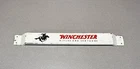 VINTAGE 32” WINCHESTER GUN DOOR PUSH BAR PORCELAIN SIGN CAR GAS OIL MOTORCYCLE