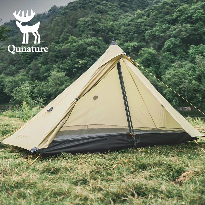 Qunature Ultralight Tent Rodless Rainproof Easy Setup Outdoor Camping Portable