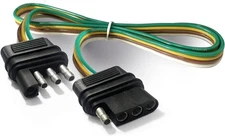 Wire Extension 4-Way 4 Pin Plug, 4 Wire 4-Flat Connector with Male & Female P