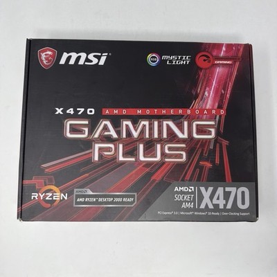 MSI X470 Gaming Plus AM4 ATX Motherboard DDR4 Ryzen RGB Mystic Light w/ Box