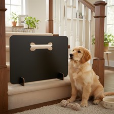 Portable Indoor Pet Barrier Wooden Dog Stopper Gate for Doorway Stairs No Drill