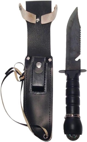 2396 - 10" Black Survival Knife - |102|